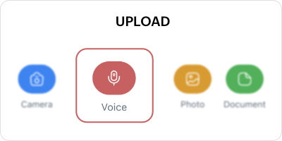 tables upload screen